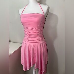 Pink skirt dress
